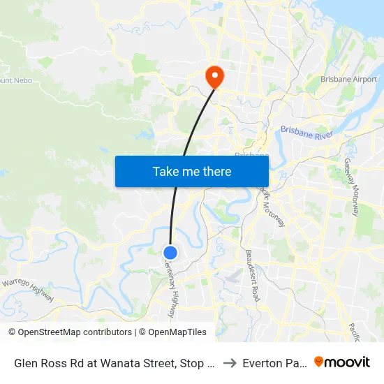 Glen Ross Rd at Wanata Street, Stop 54 to Everton Park map
