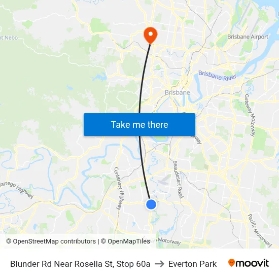 Blunder Rd Near Rosella St, Stop 60a to Everton Park map