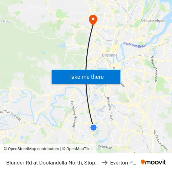 Blunder Rd at Doolandella North, Stop 61a to Everton Park map