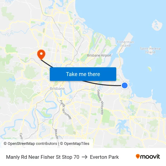 Manly Rd Near Fisher St Stop 70 to Everton Park map