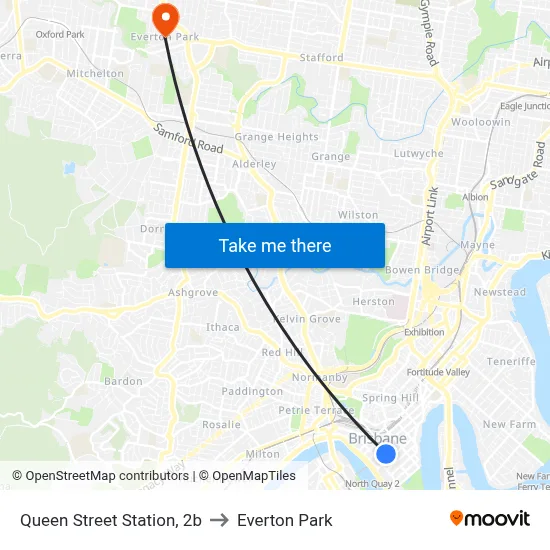Queen Street Station, 2b to Everton Park map