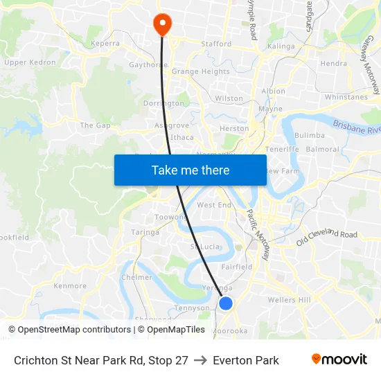 Crichton St Near Park Rd, Stop 27 to Everton Park map