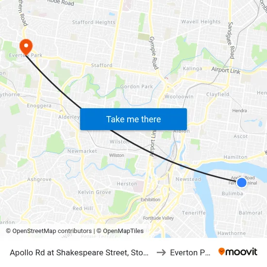 Apollo Rd at Shakespeare Street, Stop 39 to Everton Park map