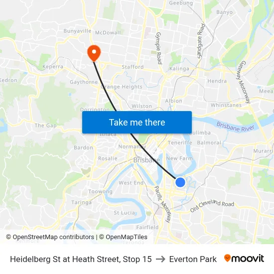 Heidelberg St at Heath Street, Stop 15 to Everton Park map
