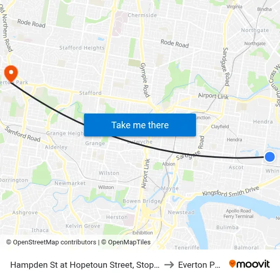 Hampden St at Hopetoun Street, Stop 30 to Everton Park map