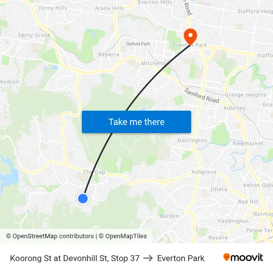 Koorong St at Devonhill St, Stop 37 to Everton Park map