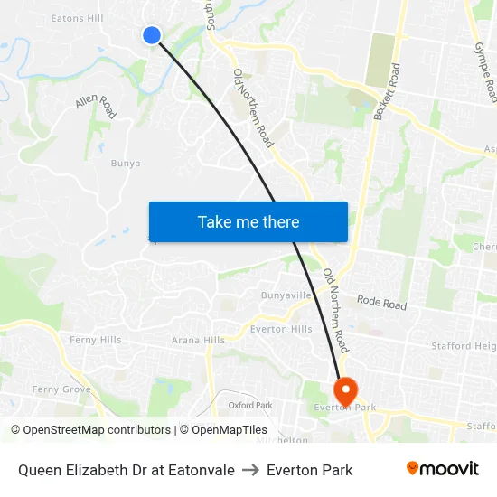 Queen Elizabeth Dr at Eatonvale to Everton Park map