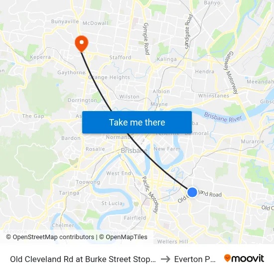 Old Cleveland Rd at Burke Street Stop 25 to Everton Park map