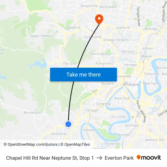 Chapel Hill Rd Near Neptune St, Stop 1 to Everton Park map