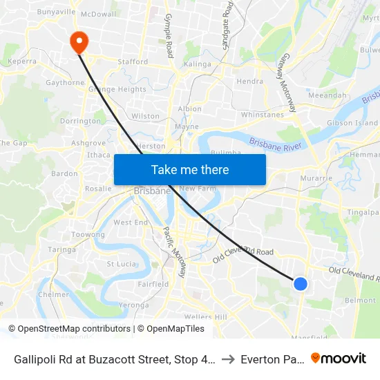 Gallipoli Rd at Buzacott Street, Stop 48a to Everton Park map
