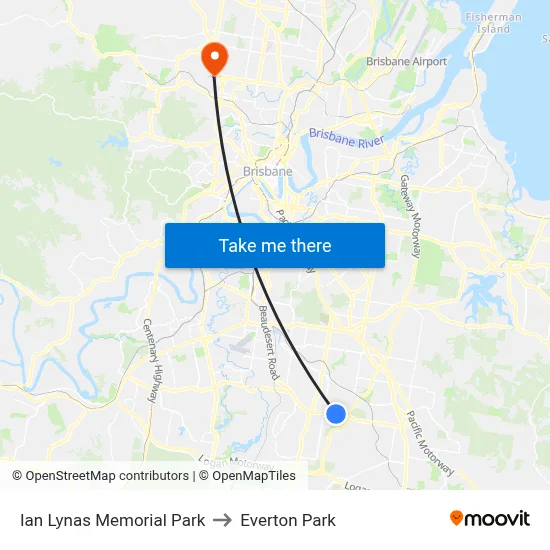 Ian Lynas Memorial Park to Everton Park map