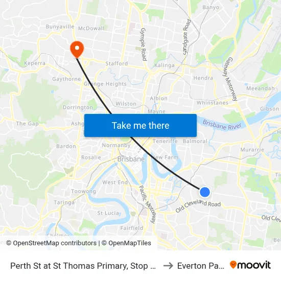 Perth St at St Thomas Primary, Stop 31 to Everton Park map