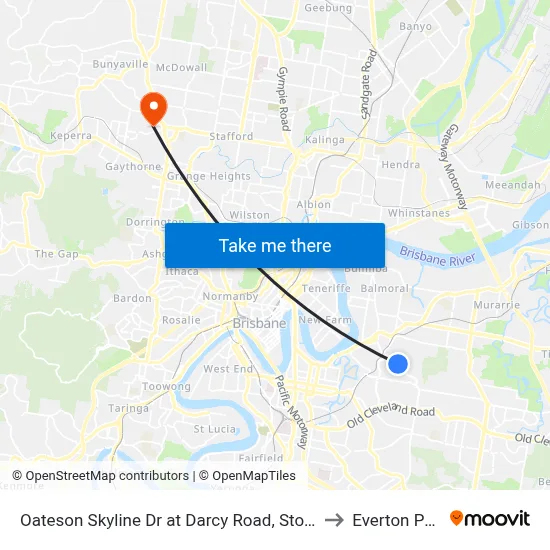 Oateson Skyline Dr at Darcy Road, Stop 40 to Everton Park map