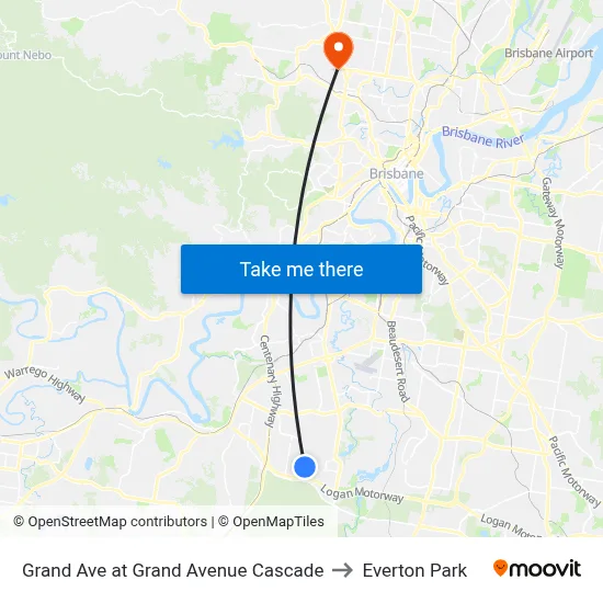 Grand Ave at Grand Avenue Cascade to Everton Park map