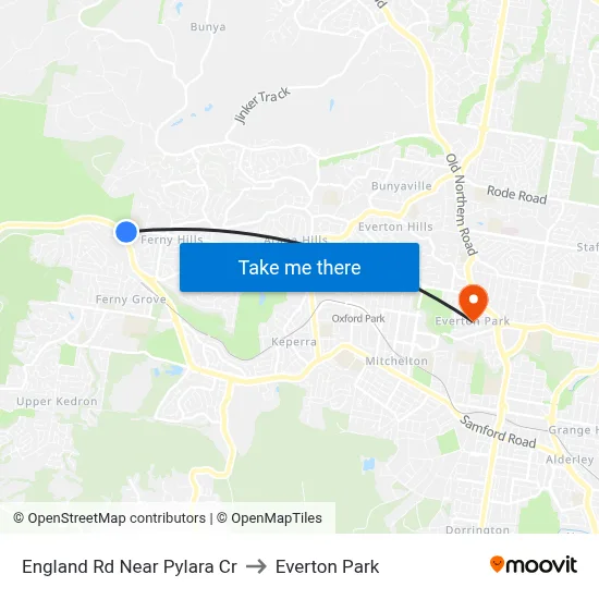 England Rd Near Pylara Cr to Everton Park map