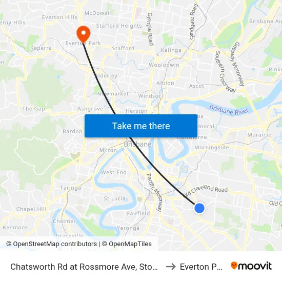 Chatsworth Rd at Rossmore Ave, Stop 32 to Everton Park map