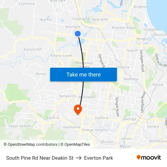 South Pine Rd Near Deakin St to Everton Park map