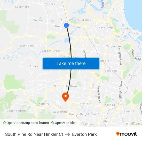 South Pine Rd Near Hinkler Ct to Everton Park map