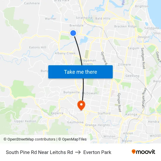 South Pine Rd Near Leitchs Rd to Everton Park map