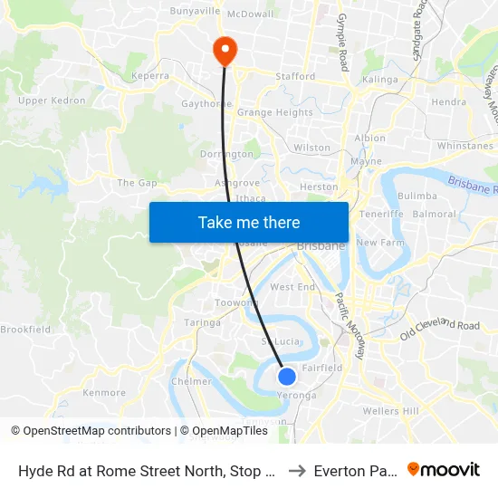 Hyde Rd at Rome Street North, Stop 27 to Everton Park map