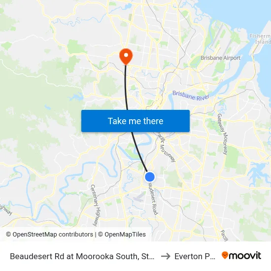 Beaudesert Rd at Moorooka South, Stop 38 to Everton Park map