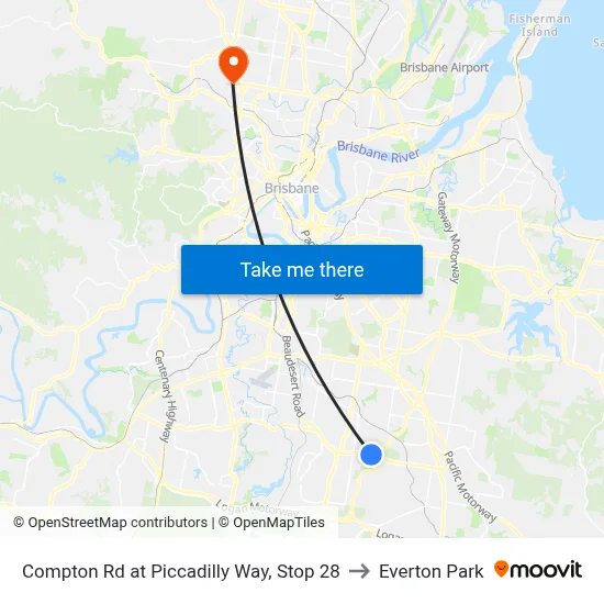 Compton Rd at Piccadilly Way, Stop 28 to Everton Park map
