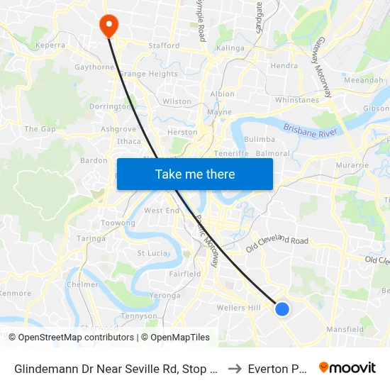 Glindemann Dr Near Seville Rd, Stop 47b to Everton Park map