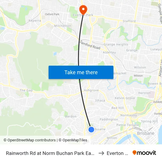 Rainworth Rd at Norm Buchan Park East, Stop 12 to Everton Park map