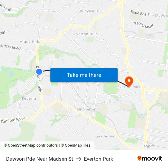 Dawson Pde Near Madsen St to Everton Park map