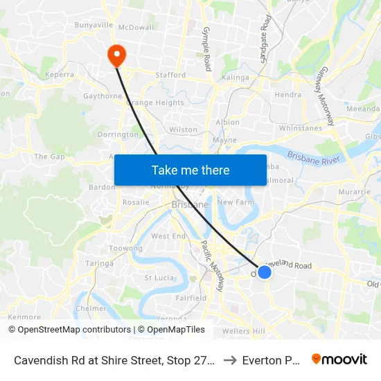 Cavendish Rd at Shire Street, Stop 27/28 to Everton Park map
