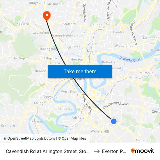 Cavendish Rd at Arlington Street, Stop 37 to Everton Park map