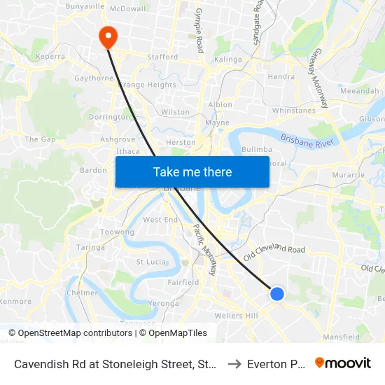 Cavendish Rd at Stoneleigh Street, Stop 38 to Everton Park map
