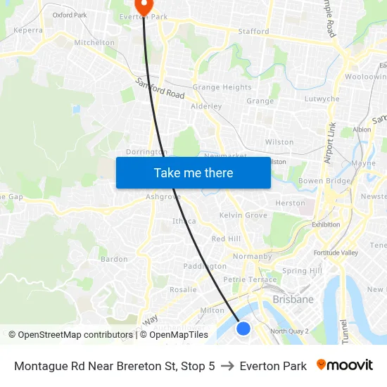 Montague Rd Near Brereton St, Stop 5 to Everton Park map