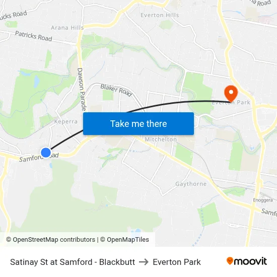 Satinay St at Samford - Blackbutt to Everton Park map