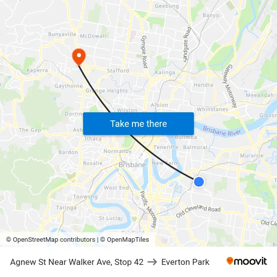 Agnew St Near Walker Ave, Stop 42 to Everton Park map