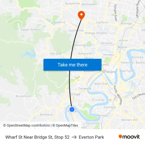 Wharf St Near Bridge St, Stop 52 to Everton Park map