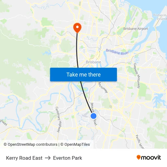 Kerry Road East to Everton Park map