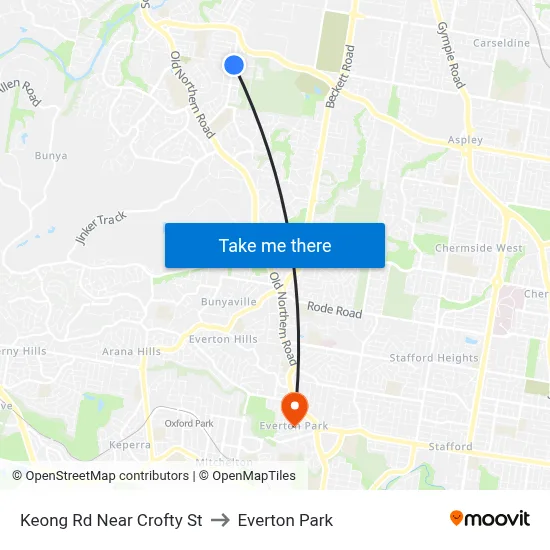 Keong Rd Near Crofty St to Everton Park map