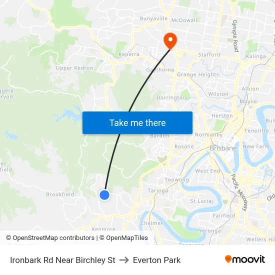 Ironbark Rd Near Birchley St to Everton Park map