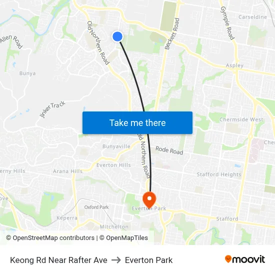 Keong Rd Near Rafter Ave to Everton Park map