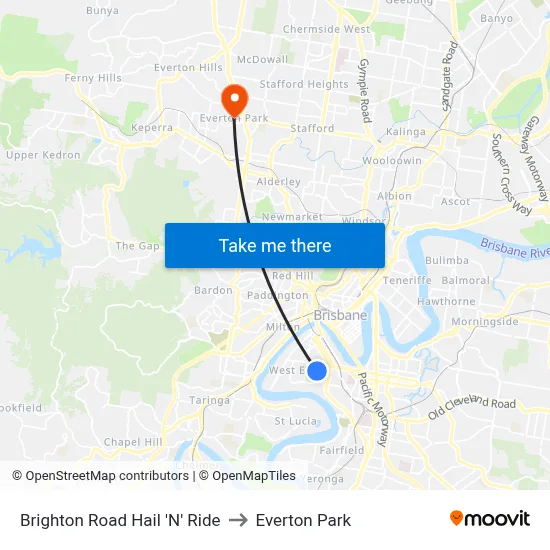 Brighton Road Hail 'N' Ride to Everton Park map