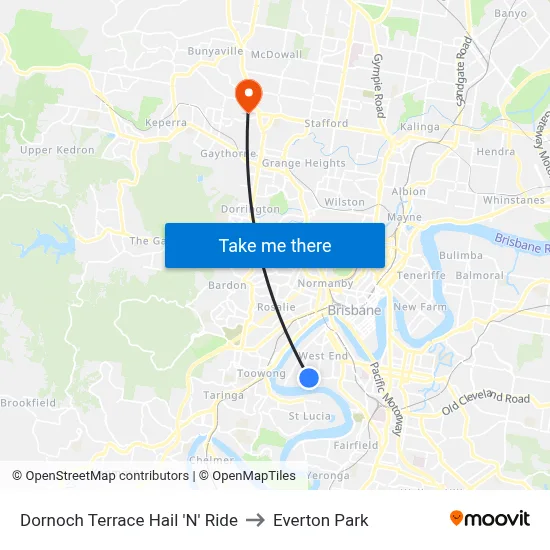 Dornoch Terrace Hail 'N' Ride to Everton Park map