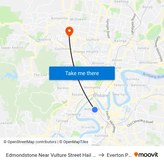 Edmondstone Near Vulture Street Hail 'N' Ride to Everton Park map