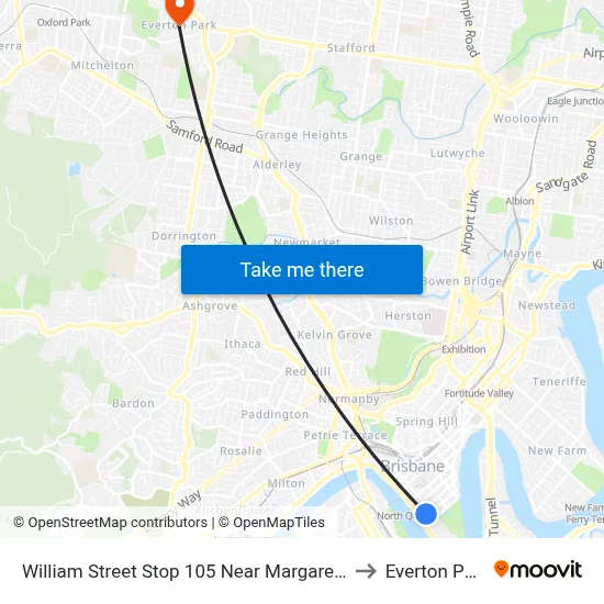 William Street Stop 105 Near Margaret St to Everton Park map