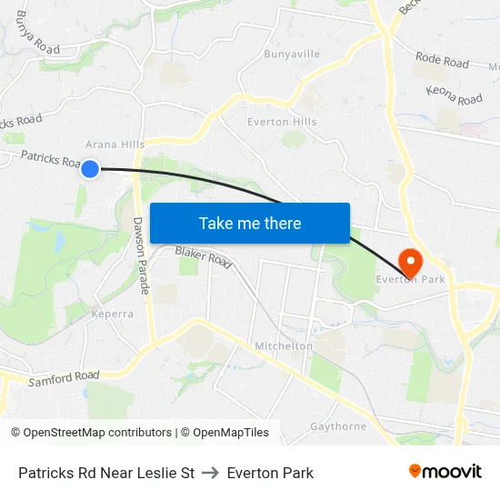 Patricks Rd Near Leslie St to Everton Park map