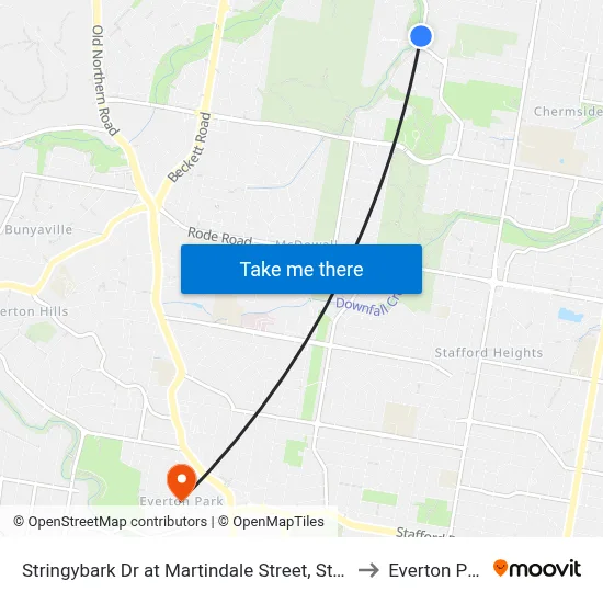 Stringybark Dr at Martindale Street, Stop 47 to Everton Park map