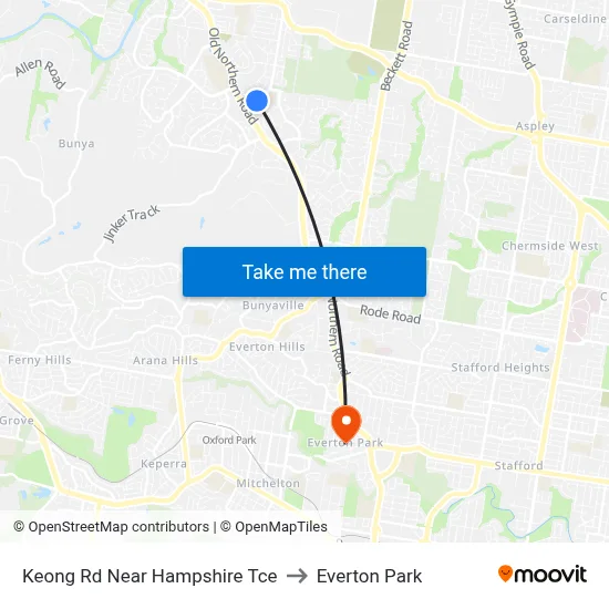 Keong Rd Near Hampshire Tce to Everton Park map