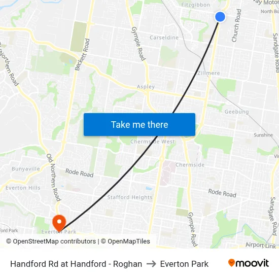 Handford Rd at Handford - Roghan to Everton Park map