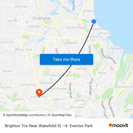 Brighton Tce Near Wakefield St to Everton Park map