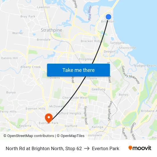 North Rd at Brighton North, Stop 62 to Everton Park map